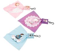 DOITOOL Fiber Cloth Lens Cleaners for Eyeglasses and Computer Screens, Lightweight 3pcs Portable Keychain Pendant and Multiple Uses, for Delicate and On-the-go Cleaning