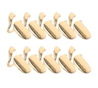 DOITOOL Fingernail Rings Reusable and Removable Adjustable for Women 10pcs Golden Alloy Fingertip Nail Guards with Enhanced Nail Protection for Social Events and Home Chores
