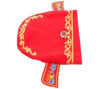 DOITOOL First Birthday Party Hat for Boys and Red Cotton Beanie Cap Cute Prince Design Prosperity Symbol Zhua Fortune Hat Newborn and Birthday Celebration Accessory