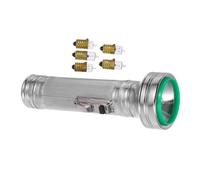 DOITOOL Flashlight for 1980s-inspired Performances Photography Silver and Rechargeable Small Torch Vintage Old-fashioned Metal with Exceptional Durability Portable Design Iron