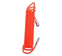 DOITOOL Flexible 6m Pu Air Compressor Recoil Hose 5mm Id 8mm Od with Connector, Replacement Coiled Air Hose for Industrial, Home and Workshop Use