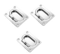 DOITOOL Flush Lift Handles Lightweight and 3pcs Stainless Steel Heavy Duty Marine Grade, Spring Loaded Recessed Pull Handles Versatile for Boat Hatch for Yacht and Marine