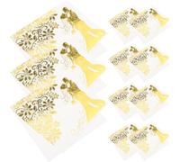 DOITOOL Foil Stamped Wedding Napkins 60 Sheets Gold Party Paper Napkins for Banquet Dinner Reception Restaurant Use