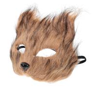 DOITOOL Fox Half Face Mask Animal Mask Half-face Artificial and Plastic Soft Comfortable Women for Cosplay Masquerade Events