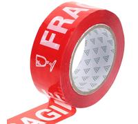 DOITOOL Fragile Words Packaging Warning Red Plastic with Tape