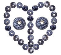 DOITOOL Frosted Agate Loose Beads for DIY Jewelry Making Black Spacer Beads for Crafts Home Decor and Creative Projects