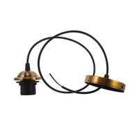 DOITOOL Full-thread Screw Light Bulb Socket Holder Vintage Pendant Lamp Base with Gold Bronze Cord Ceiling Light Fitting for Safe Reliable Hanging and Easy Maintenance