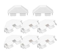 DOITOOL Garden Post Caps Flat Fence Covers 8 Pack PVC Post Replacement 2.95X1.54X0.87 Inch for Pet Safety Gates and Corridors
