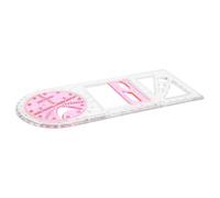 DOITOOL Geometric Drawing Ruler Set for Junior High School Students Measuring Draft Rulers with Scale Multi Shape Templates for Mechanical Construction and Art Design