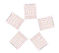 DOITOOL Gesture Language Posters Paper Material 8 Sheets Educational Wall Decor with Alphabet and Numbers Visual Aid and Students for Classrooms and Families