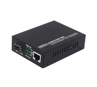 DOITOOL Gigabit Fiber Optic Media Converter with Poe Support Small Size and Iron Material 1000Base-Sx Multi-Mode Fiber to Ethernet Rj45 Adapter Suitable for 0 to 50°C Ambient Temperature