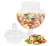 DOITOOL Glass Candy Jar Transparent Candy Container for Marshmallows Sweets and Dried Fruit Packaging 9.06In Tall 5.51In Diameter Party Decoration and Kitchen Storage Canister
