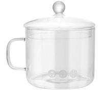 DOITOOL Glass Noodle Pot with Lid - Heat-Resistant Thick Glass Cookware Set - Cooktop Safe for Pasta, Noodle, Soup, Milk, Baby Food - Size 2 Stew Pot