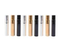 DOITOOL Glass Spray Bottles Refillable with Aluminum Half Cover 5ml 9 Pcs Empty Perfume Atomiser Bottles Featuring Good Airtightness and Fashion Design for Travel