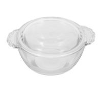 DOITOOL Glass Steamed Egg Bowl with Cover 275ml Heat Resistant Large Capacity Beautiful Appearance Fine Workmanship for Home Kitchen and Housewarming
