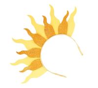 DOITOOL Glitter Sunburst Headband for Women with Elastic Non-woven Fabric, and Dazzling Photo Effects, Sun Goddess Crown for Dance and School Play Costume Accessory