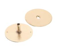 DOITOOL Gold Plated Door Knob Hole Cover Plate 2 5/8 Inch Front Door Latch Plate with Screws Hole Filler