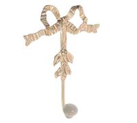 DOITOOL Golden Bow Shaped Metal Wall Hook Creative Retro Inspired Practical Stylish Storage Solution to Organize Belongings for Kitchen and Modern Apartments