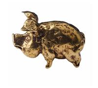 DOITOOL Golden Brass Pig Ornaments for The Home with Smooth Surface and Fine Polish Process, Creative Retro Pendant Mini Ornament for Home Adornment and Decorative Figurines