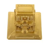 DOITOOL Golden Resin Holy Sepulchre Desktop Temple Building Figurine Jerusalem Style Home Decor Unique Artistic Noble Statue Decorative Ornament Practical Functional Lightweight for Office