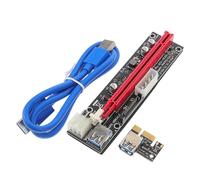 DOITOOL GPU Riser Adapter Card 1X to 16X PCIe Extension Cable with Power Supply Cable for Mining Durable Copper Stable Connection