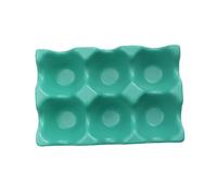DOITOOL Green Ceramic Egg Boxes 6 Grids Practical Egg Storage Container for Kitchen Storage and Organised a Modern Elegant Design