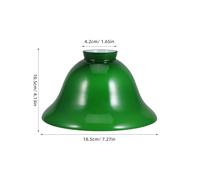 DOITOOL Green Glass Lamp Shade Vintage Bell Cone Ceiling Light Shade 4.2cm Opening for Pendant and Chandelier Lighting