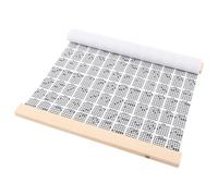 DOITOOL Guitar Chord Chart Wall Art Poster Useful Ukulele and Guitar Chord Guide White Fabric and Wood Material for Beginners and Students to Learning Efficiency