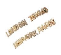 DOITOOL Hair Barrettes to Attract more Attention Pearl 4pcs Elegant Metal Hair Clips for Women for Party and Banquet