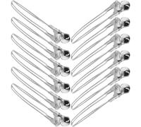 DOITOOL Hair Sectioning Clips Hair Styling Tools 12pcs Small Size Stainless Steel Lightweight for Professional and Barber Shops Use