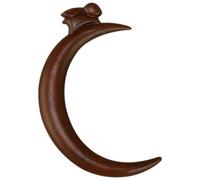 DOITOOL Hair Stick Hair Styling Tool with Rabbit Charm Moon Shaped Wooden Lightweight and Smooth Surface Traditional Chinese Style Updo Accessory for Women for Occasions
