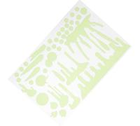 DOITOOL Halloween Luminous Stickers Green PVC 1 Sheet Fluorescent Window Decal for Halloween Party Or Decorate Your Home Chic Charming Self-Adhesive Glow-in-the-Dark Window Sticker