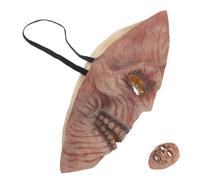 DOITOOL Halloween Scary Skull Mask for Adults with Realistic Scar Details Lightweight Reusable Latex and Nylon Material for Spooky Events and Zombie Cosplay Party Costume Accessory