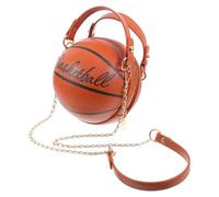 DOITOOL Handbag Cross-shoulder Bag Fashion Pu Simple Pu Bag Reasonable Size Excellent Capacity Woman Daily Life Basketball Shape