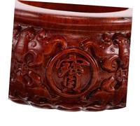 DOITOOL Handmade Chinese Feng Shui Treasure Basin Wooden Money Bowl for Wealth and Prosperity Multifunctional Fruit Display and Keepsake Holder Elegant Feng Shui Luck Decor for Home and
