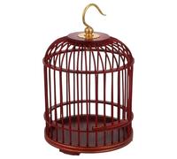 DOITOOL Hanging Bird Cage Vintage Bird Cage Practical Finely Crafted Wood Metal Dome 5.89x3.85x3.85in Small Pets Hamsters