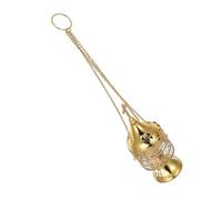 DOITOOL Hanging Catholic Incense Burner with Chain Metal Cross Design Vintage Style 20x9cm for Aromatherapy Decoration and Meditation Rooms with Soothing Diffusion and Easy Maintenance