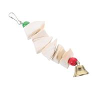 DOITOOL Hanging Cuttlebone Parrot with Bell, Creative Shape Design Calcium Supplement Chewing Bird Plaything, Less Destructive and Keeps Parrots Busy for Cage Use Random Color