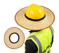 DOITOOL Hard Hat Sun Shade Straw Visor, Breathable Hardhat Sun Visor with Neck Shade, Construction Hat Accessories for Outdoor Workers