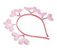 DOITOOL Headband for Women Hair Hoop with Excellent Elasticity Valentine's Day Heart Shaped Comfortable Felt Cloth Holds Hairstyle Tightly, Wedding Party Hair Decoration