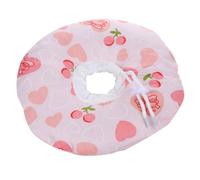 DOITOOL Heart Shape Printed Cat Collar for Pets, Pink Anti-scratch Protective Elizabethan Collar Stress-free Design, Soft Pp Cotton and Cloth Material for Post Surgery Care