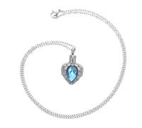 DOITOOL Heart-shaped Pet Urn Necklace for Ashes Stainless Steel Memorial Pendant with Design Lightweight Cremation Keepsake Jewelry for Women and Men to Cherish Pet Memories
