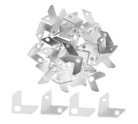 DOITOOL Heavy Duty Aluminum Alloy Corner Braces with Backing Clips and Screws Thickened Shaped Brackets for Secure Picture Frame and Mirror Hanging Small Angle Brackets for Heavy Frames