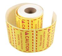 DOITOOL Heavy Package Caution Sticker Roll for Shipping and Handling, Yellow Copper Plate Sticker with High Adhesion and Easy Identification, Suitable for Ecommerce and Logistics Use