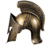 DOITOOL Helmet Prop Roman Fighter Helmet Creative Unique Design Plastic Easy to Put and Take off Not Easy to Fall off People Who Love Role Playing Themed Parties Coffee Color Grandness