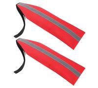 DOITOOL High Visibility Reflective Safety Flags 2pcs with Reflective Tape and Webbing Lightweight Oxford Cloth Material Outdoor Warning Flags for Kayak and Boat Towing Travel