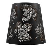 DOITOOL Hollowed-Out Maple Leaf Iron Lamp Shade E27 Black Forged Iron Lampshade Decorative Leaf Design for Table Floor Bedside Lighting