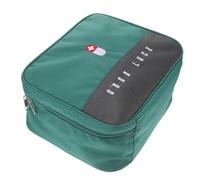 DOITOOL Home Medical Bag Travel Medical Organizer Waterproof Medicine Storage Organizer with Multi-Grid Separation Design Large Capacity Green for Outdoor Traveling and Schools
