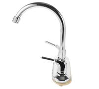DOITOOL Hot and Cold Water Faucet Nozzle Replacement Two Handle Faucet Copper Core Silver