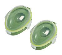 DOITOOL Household Avocado Containers 2-Pack Wear-Resistant Avocado Keepers Fresh Box with Transparent Lid for Kitchen and Fridge Storage 5.71X4.33X3.15In